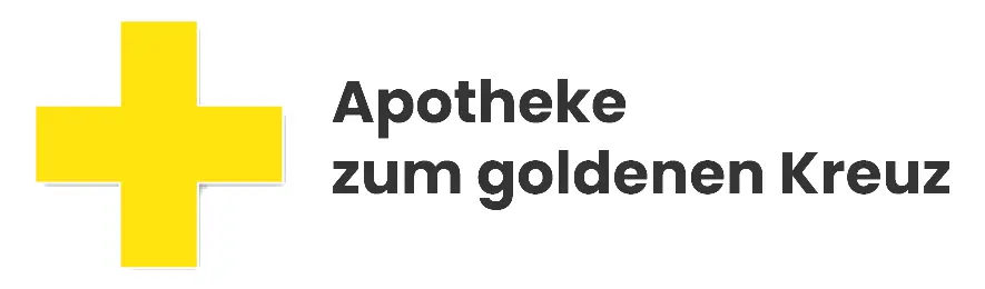 Apotheke zum goldenen Kreuz – Logo (gelbes Kreuz mit Schriftzug)
